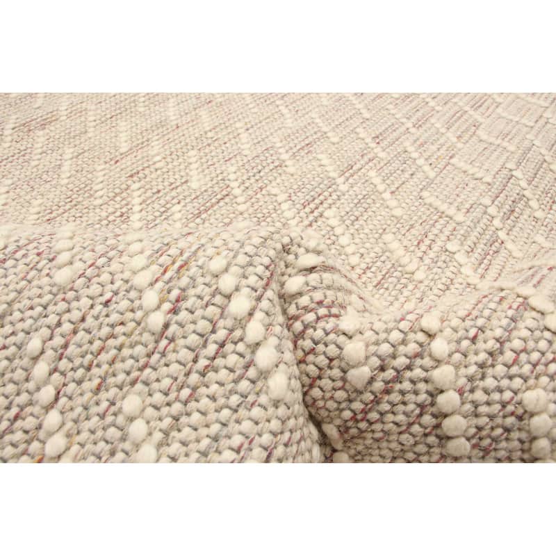 ECARPETGALLERY Braid weave Sienna Cream Wool Rug - 4'11 x 7'11
