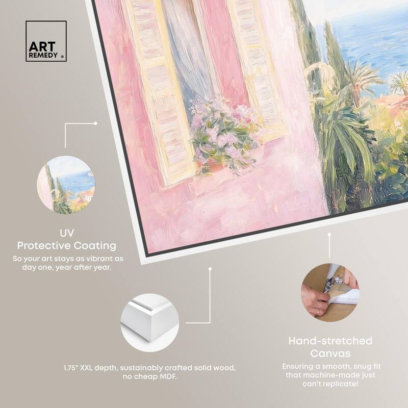 Mediterranean Pink Canvas by Art Remedy