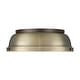 preview thumbnail 2 of 0, Yep by Golden Lighting Duncan 2-light Flush Mount in Rubbed Bronze and Aged Brass shade