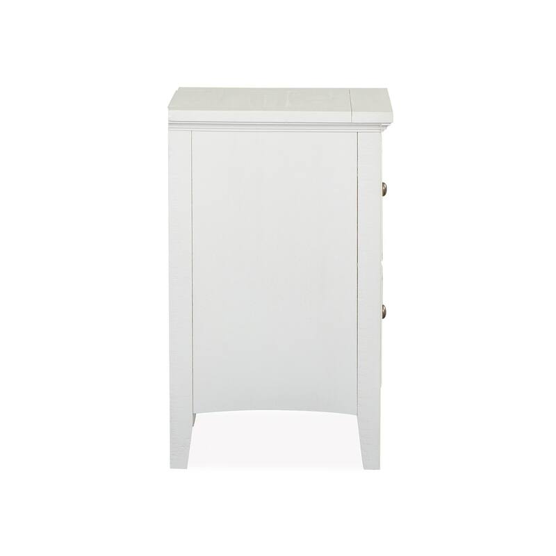 Magnussen Home Heron Cove Chalk White and Dovetail Grey Small Drawer Nightstand