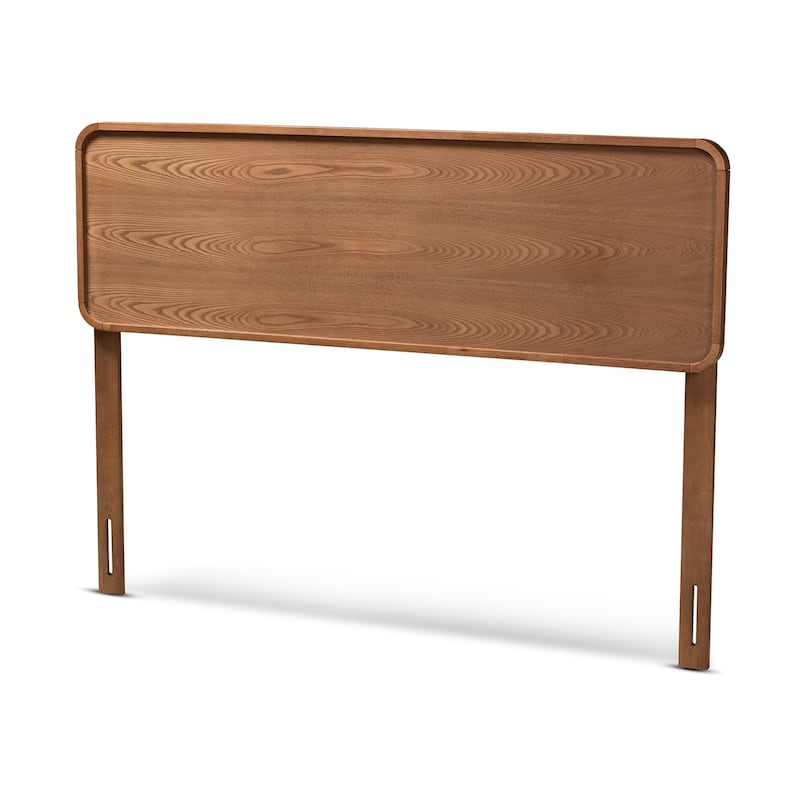 Wood Headboard - Walnut Brown Finish, Modern Design, Bedroom Decor, Simple Style, Easy Assembly