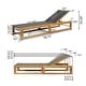 preview thumbnail 10 of 10, Emile Outdoor Mesh and Wood Chaise Lounge (Set of 4) by Christopher Knight Home