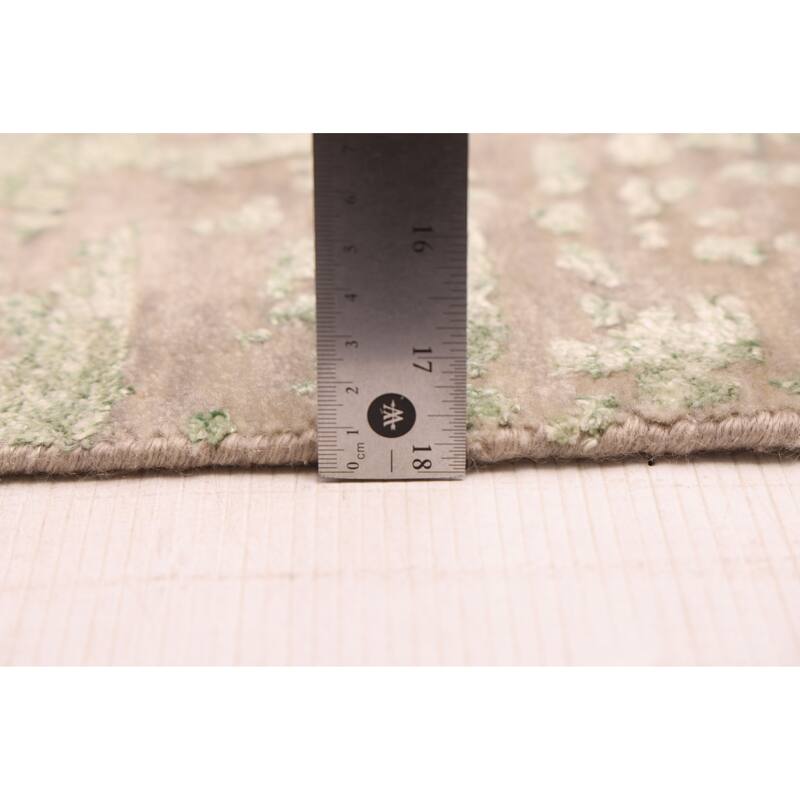 ECARPETGALLERY Hand-knotted Legacy Taupe Silk, Wool Rug - 8'11 x 12'0