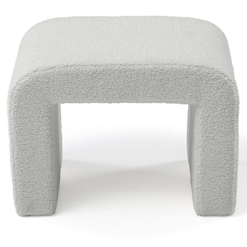 Modern Vanity Stool, Large Foot Rest Ottoman, Extra Seating Shoe Bench for Living Room, Entryway, Bedroom Dressing Chair