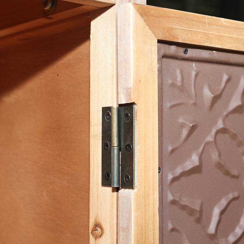 GDF Studio - Halden Tall Rustic Accent Storage Cabinet with Drawer and Double Doors