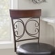 preview thumbnail 9 of 10, Onyx Big & Tall Metal Scroll Swivel Barstool