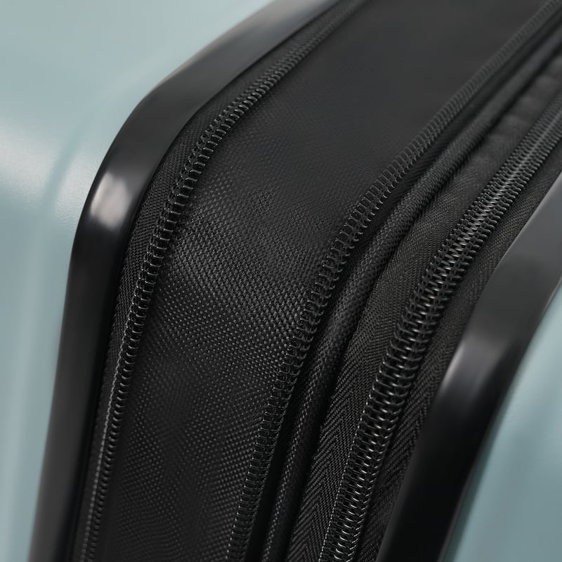 5 Piece ABS Hardside Lightweight Expandable Carry on Suitcase with Spinner Wheels TSA Lock USB Port Cup Holder and Toiletry Bag