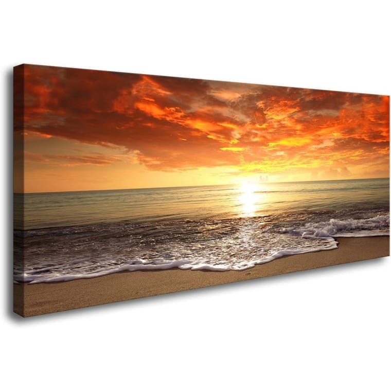 Wall Art Sunset Ocean Beach Pictures Photo Paintings