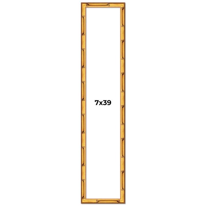 7x39 Frame Gold Bamboo Picture Frame Modern Photo Frame Includes UV Acrylic Shatter Guard Front Acid Free Foam Backing Board