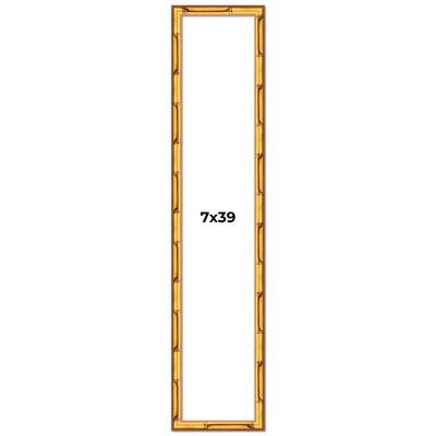 7x39 Frame Gold Bamboo Picture Frame Modern Photo Frame Includes UV Acrylic Shatter Guard Front Acid Free Foam Backing Board