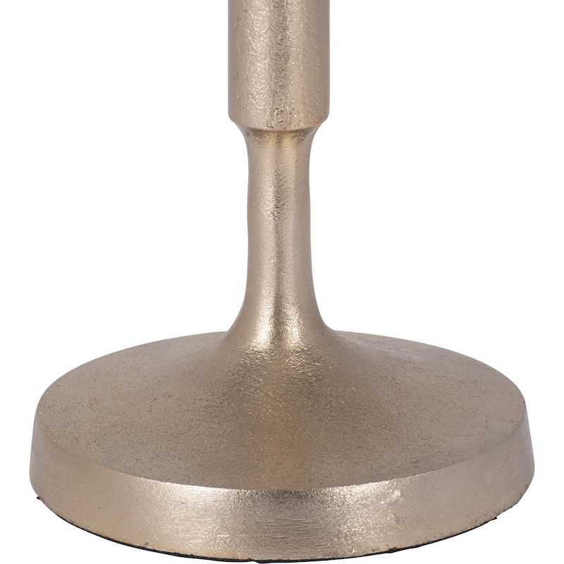 Champagne Metal Candle Holder Contemporary Aluminum Narrow Taper Candle Holder for Home, Office, Event Decor