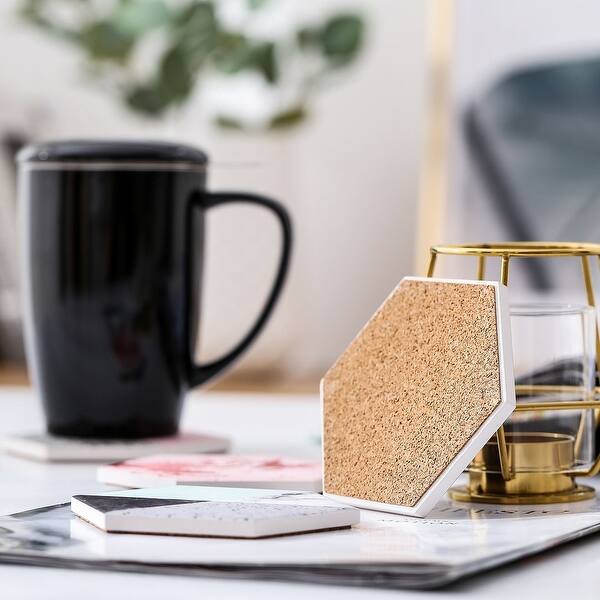 One Size CARIBOU Coasters CARIBOU ROUND Ceramic Stone 4pcs Set Mug Coffee Cup Place Mat Home Coasters for Hot & Cold Drinks Blue Gold Marble One Size CARIBOU Coasters CARIBOU ROUND Ceramic Stone 4pcs Set Mug Coffee Cup Place Mat Home Coasters for Hot & Cold Drinks Blue Gold Marble