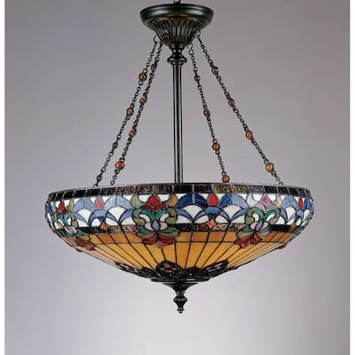 Belle Fleur 4-Light Pendant in Vintage Bronze
