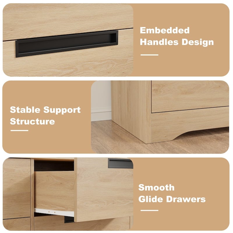 4 Drawer Dresser for Bedroom, Black Chest of Drawers