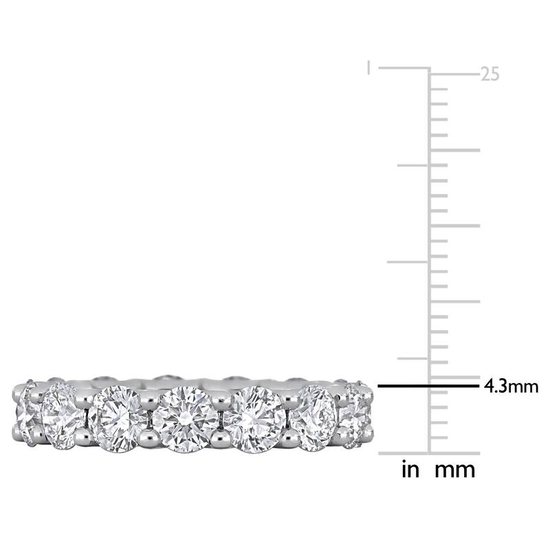 Miadora 4 3/5ct TDW Lab-Grown Diamond Eternity Ring in 18k White Gold
