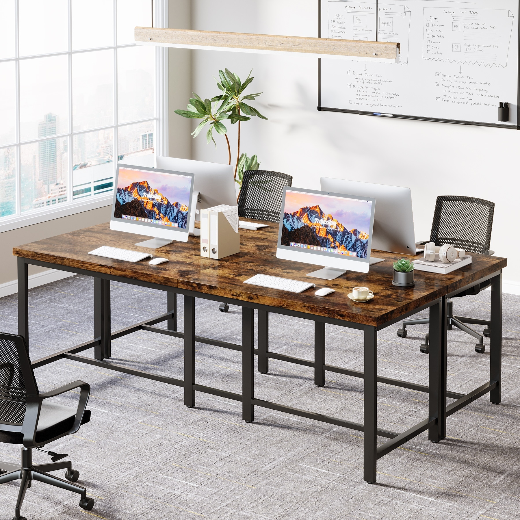 ID:G60181809　デスク 78.7 Inches Extra Long 2 Person Double Computer Desk for Home