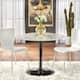 Carson Carrington Klemens Round Dining Table - Faux Marble/Black