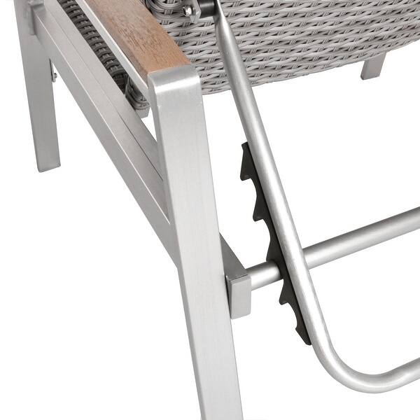 Oxton Outdoor Aluminum Chaise Lounges (Set of 4) by Christopher Knight