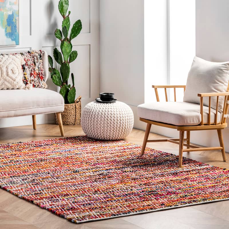 Nuloom Rochell Hand Woven Chevron Area Rug - 2' x 3' - Magenta