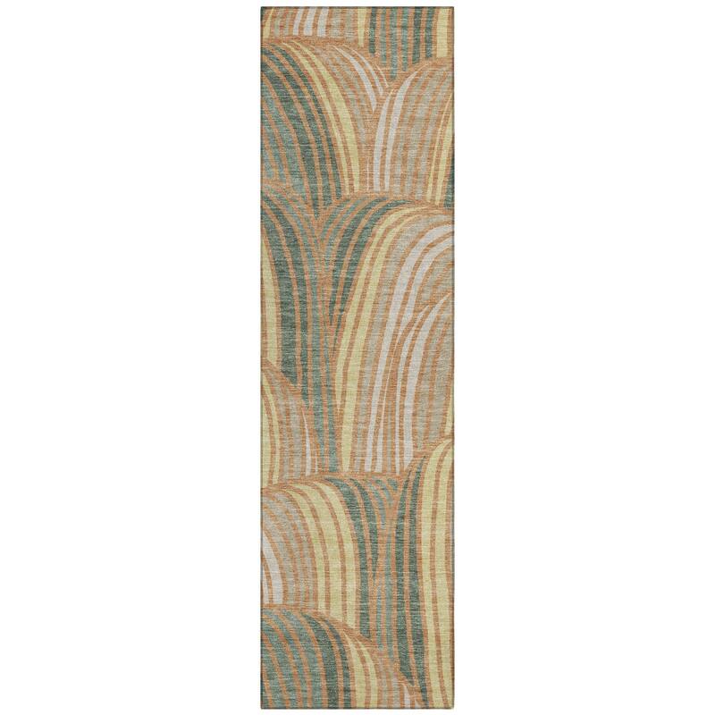 Machine Washable Indoor/ Outdoor Modern Parsons Chantille Rug