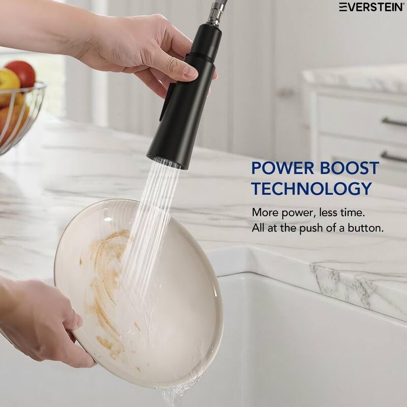 Single Handle Pull Down Kitchen Faucet with Sprayer Brass Swivels 360° Kitchen Faucet