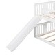 preview thumbnail 10 of 10, White Twin over Twin Solid Wood Bunk Bed with Slide and Fence