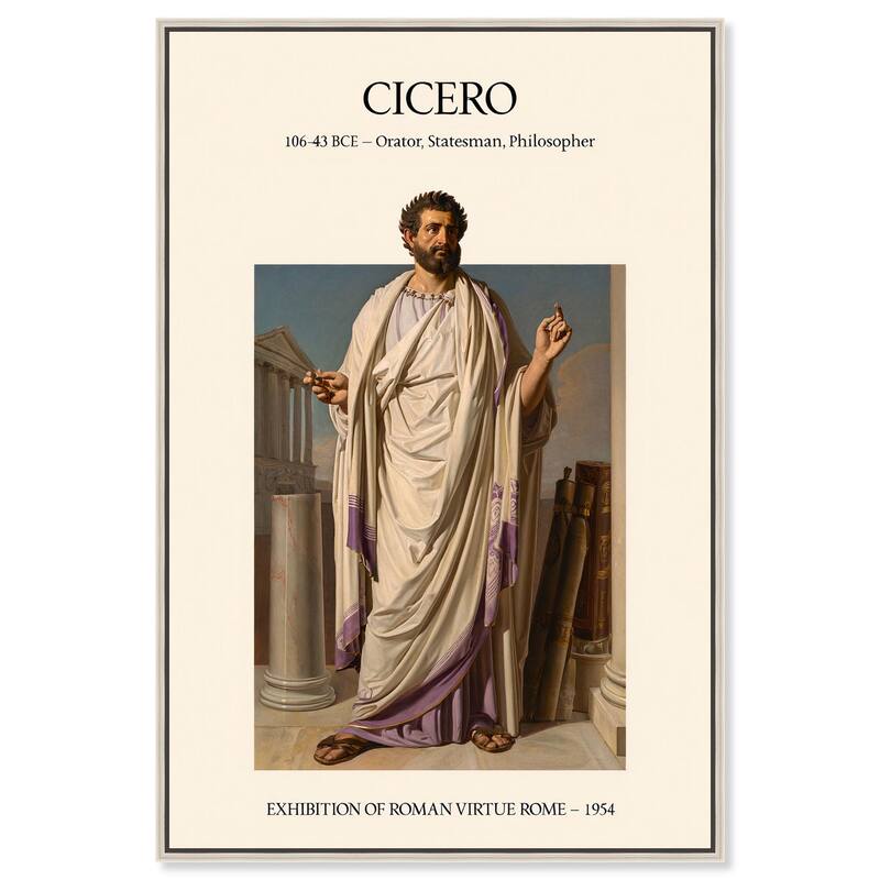 Visual Representation of Cicero Canvas by Art Remedy - Silver - 24" x 36"