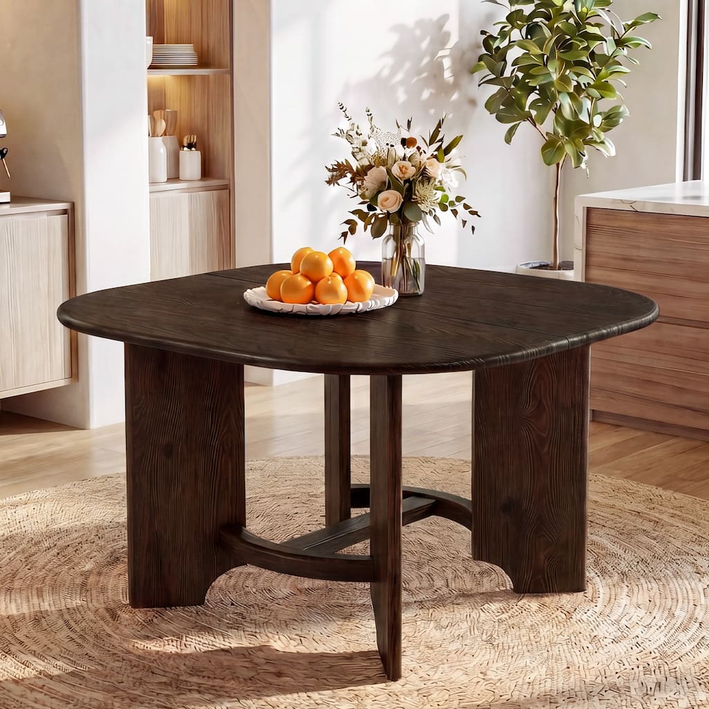 47.2 Inch Solid Wood Square Dining Table for Kitchen, Living Room