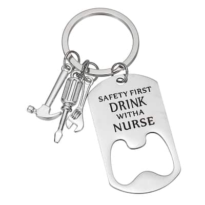 Bottle Opener Keychain Gifts, Safety Tips Style