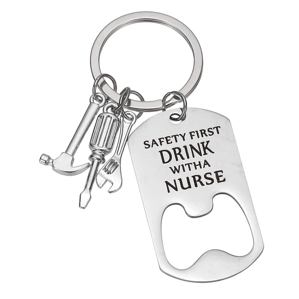 Bottle Opener Keychain Gifts, Safety Tips Style