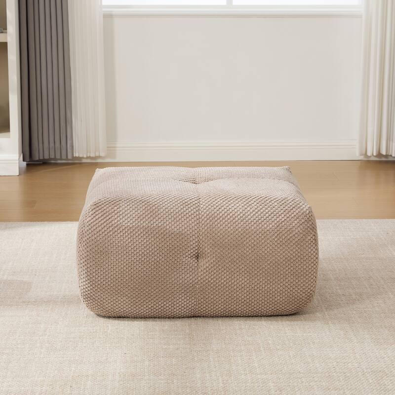 Roomfitters Modular Cloud Lounge Chair with Ottoman, Deep Seat Floor Accent Sofa with Pillow for Living Room Bedroom Dorm