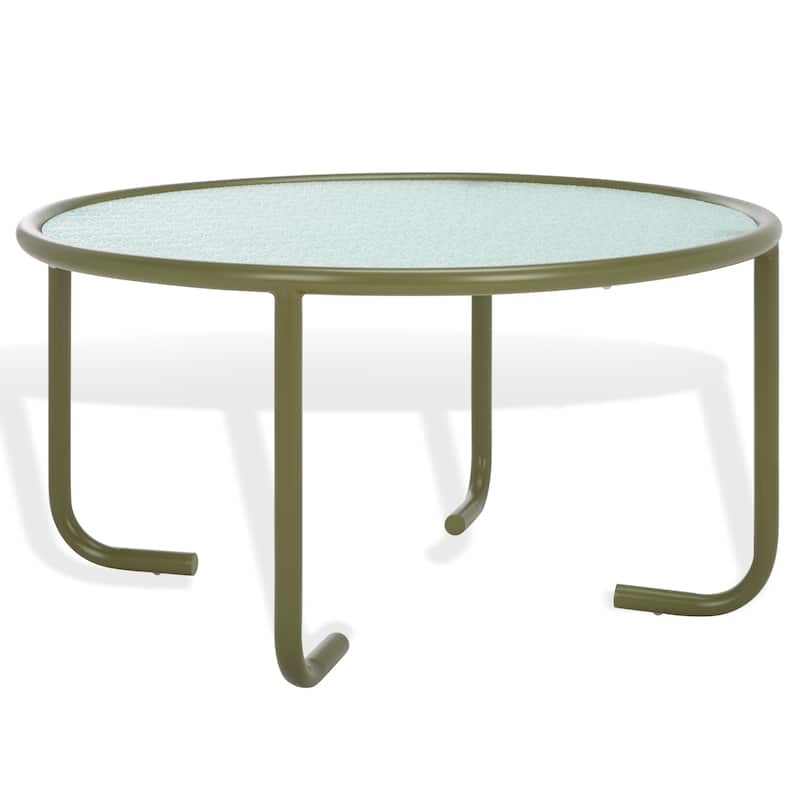 SAFAVIEH COUTURE Zuzana Glass Top Coffee Table - 31"W x 31"D x 31"H