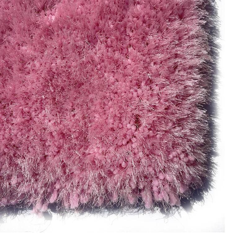 RugBerry Romance Pink Shag Area Rug Shaggy Fluffy Soft Thick Pile