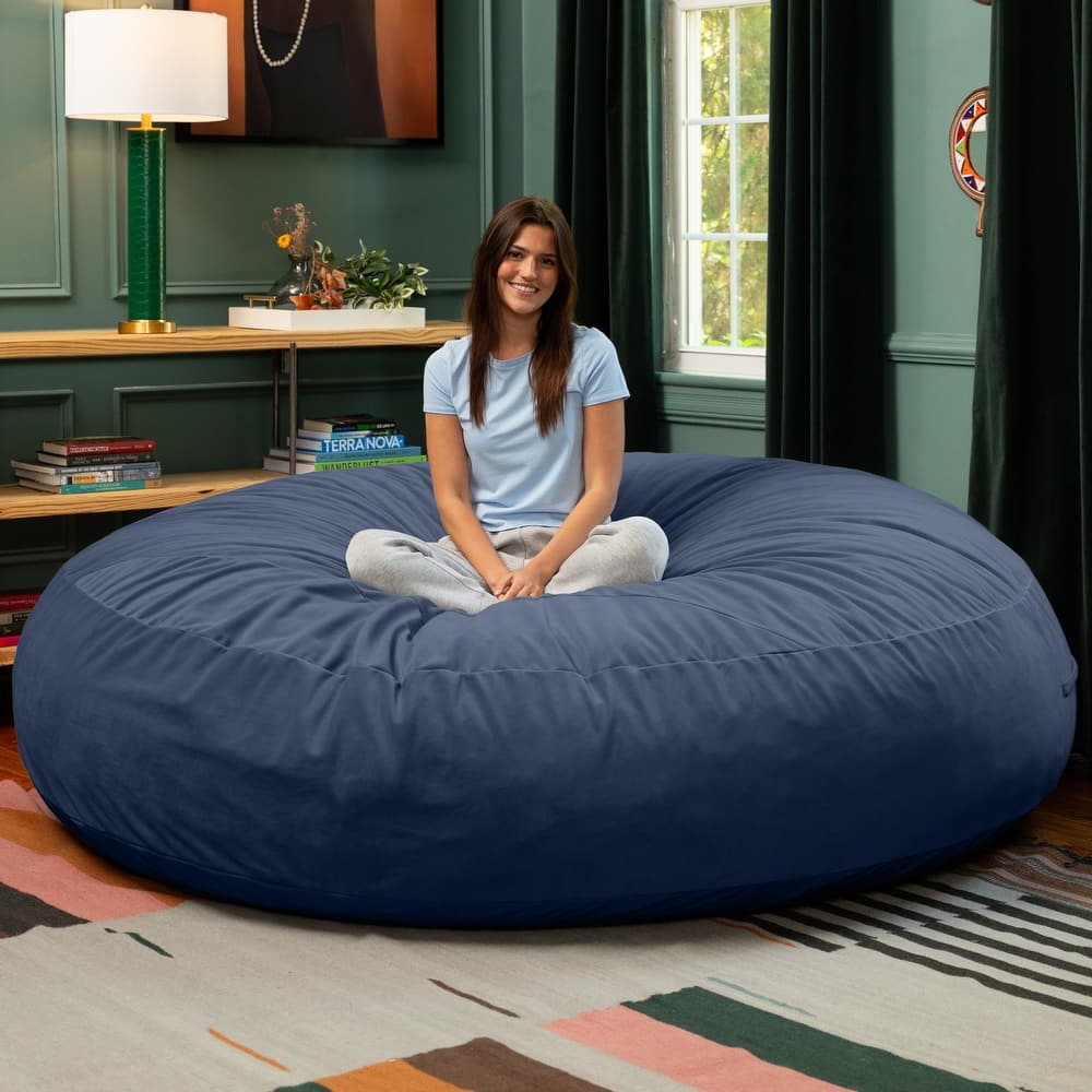 Jaxx Cocoon 7 Ft Giant Bean Bag Sofa and Lounger for Adults, Lush Velvet
