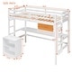 preview thumbnail 5 of 64, Loft Bed with Desk and Writing Board, Wooden Loft Bed with Nightstand