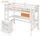 preview thumbnail 4 of 31, Wooden Twin Size Loft Bed with Desk, Writing Board, Desk, 2 Drawers Cabinet