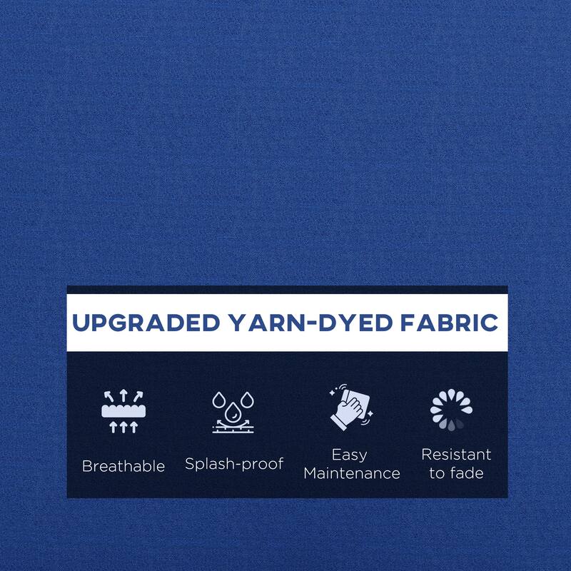 Outsunny 8-Piece Patio Chair Cushion and Back Pillow Set, Seat Replacement Patio, Cushions Set for Outdoor Garden Furniture