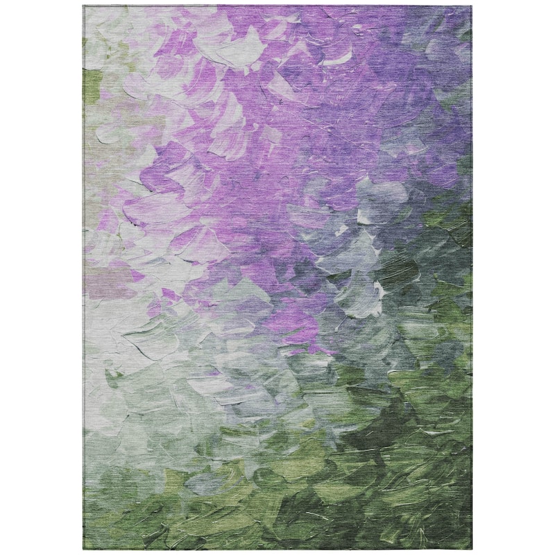 HomeRoots Abstract Transitional Rectangle Outdoor Rug