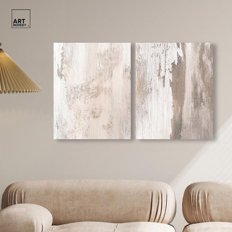 Striated Texture III Canvas Set of 2 by Art Remedy, Gallery Wrapped