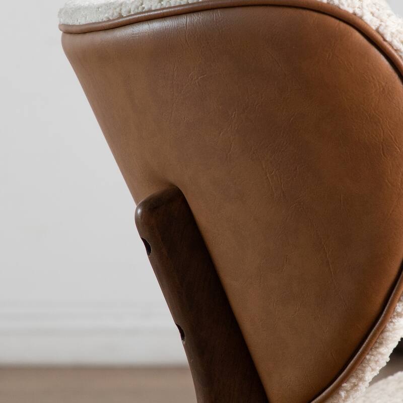 Furniture of America Shaw Mid-century Boucle Wingback Accent Chair