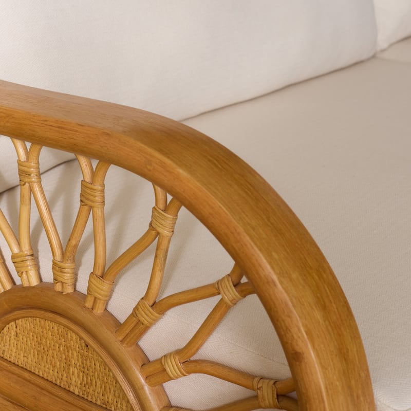 SAFAVIEH Couture Isaias Rattan Loveseat - 71"W x 36"D x 36"H