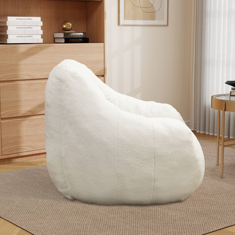 Upholstered Bean Bag Chair,Modern Lazy Floor Sofa Chair