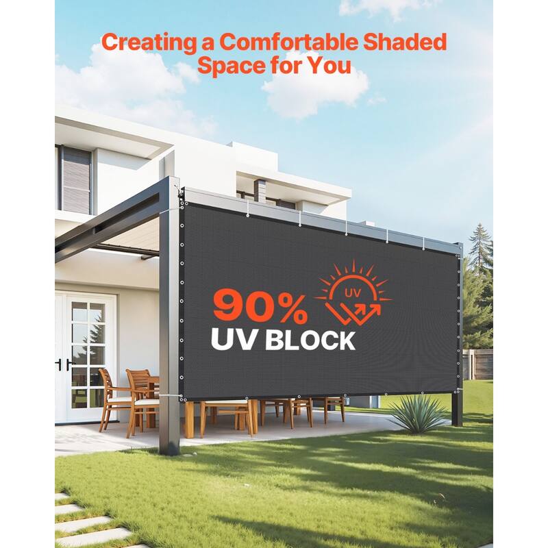 140 GSM HDPE Rectangular Outdoor Shade Cloth with 90%UV Protection Waterproof Sunblock Mesh