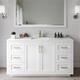 Option White / Giotto Quartz Top / Brushed Gold Hardware