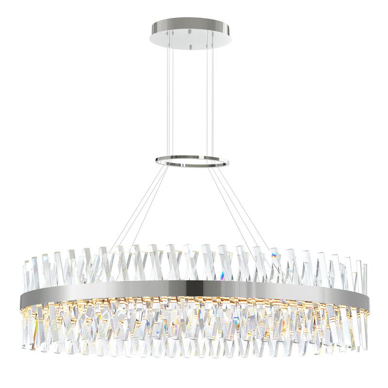 Glace Integrated LED Chrome Chandelier - Chrome
