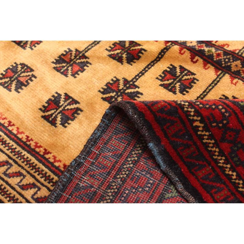 ECARPETGALLERY Hand-knotted Teimani Light Brown Wool Rug - 3'3 x 4'11