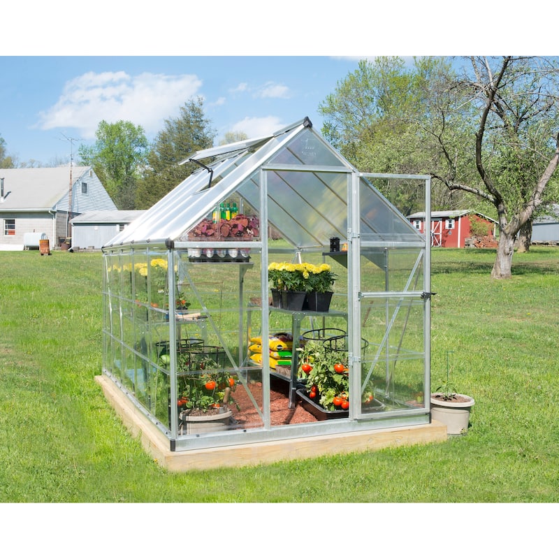 Hybrid 6 ft. Silver/Clear DIY Greenhouse Kit - 6ft. x 10ft.