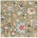 preview thumbnail 3 of 25, SAFAVIEH Handmade Jardin Sibila Country Wool Rug 3' Square - Green/Blue - Square