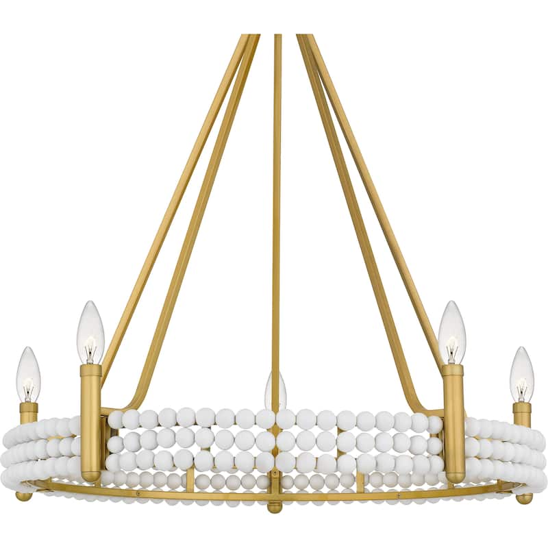 Molly 5-Light Brushed Gold Chandelier