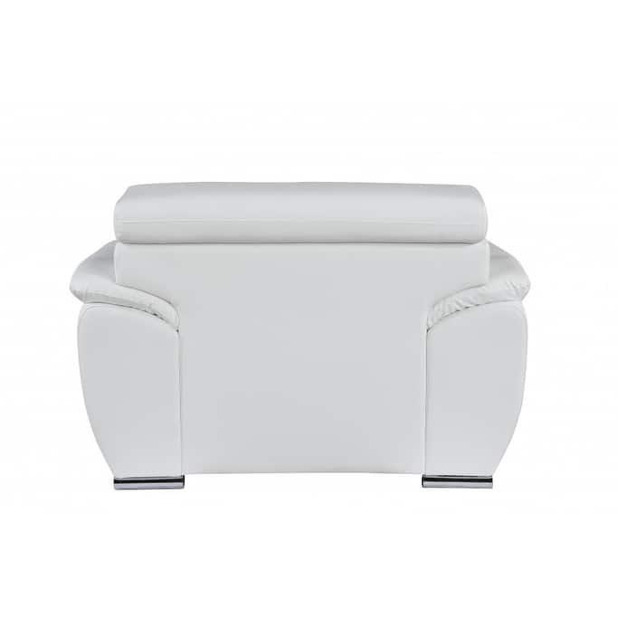 HomeRoots Genuine Leather Chair and a Half - 38